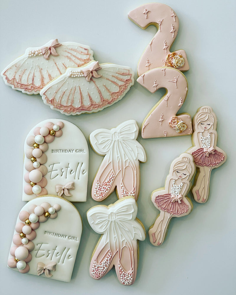 Who Makes Custom Cookies Near Me:  Pink Ballerina Cookies