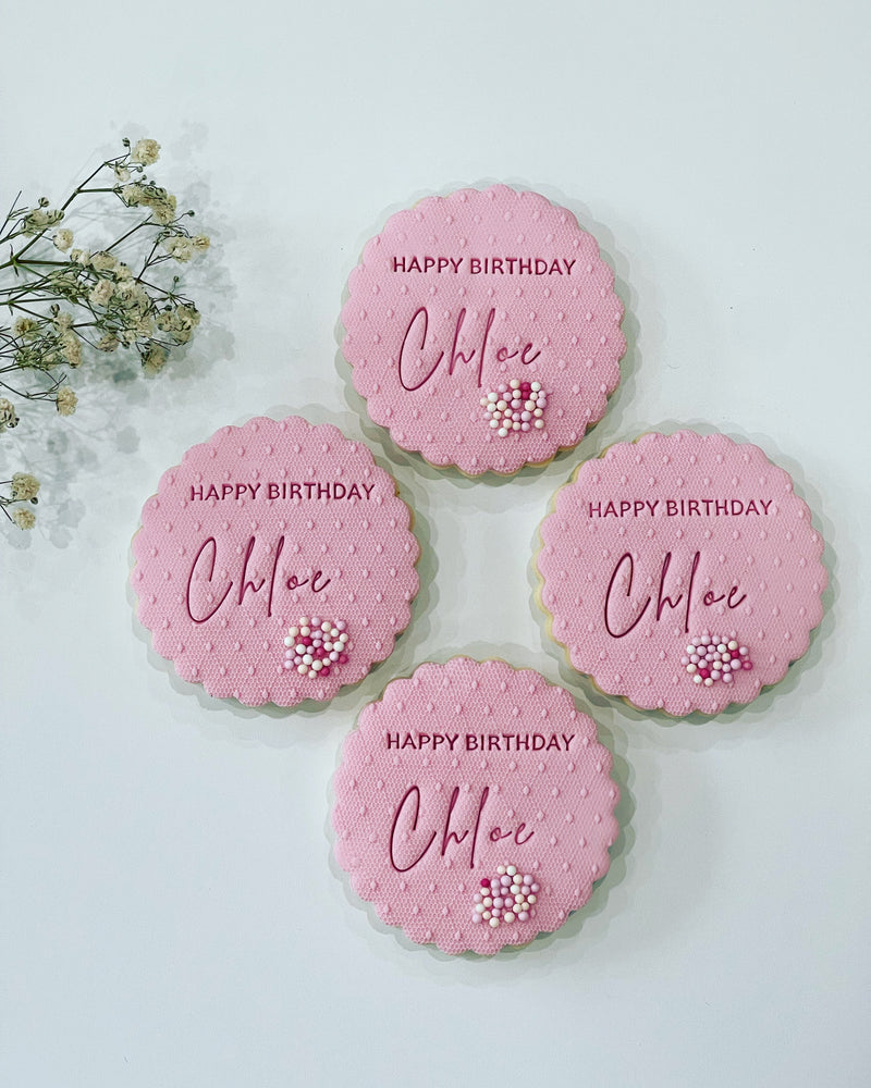 Personalised Pink Cookies