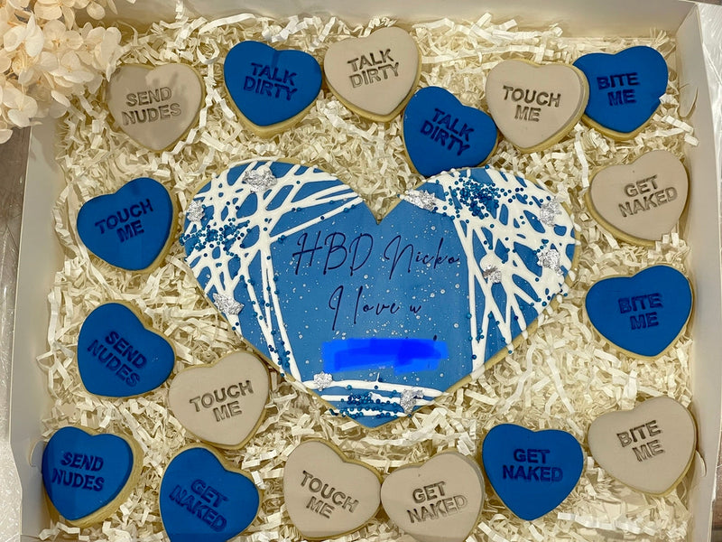 Love Heart Valentines Day Cookies