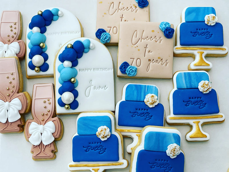 70th Birthday Party Cookies