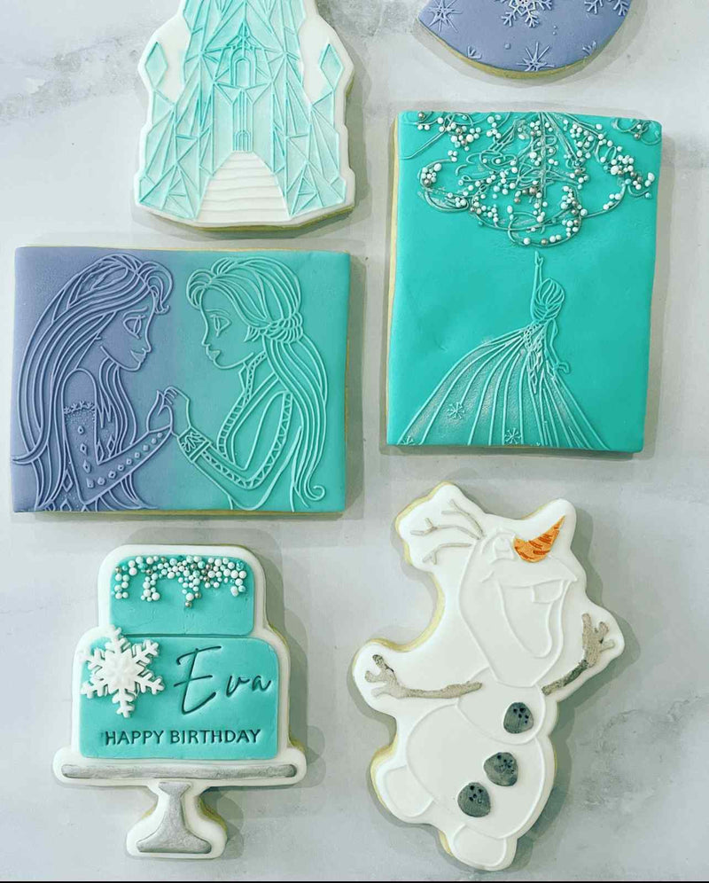 Frozen Movie Anna Sugar Cookie and White Olaf Cookie
