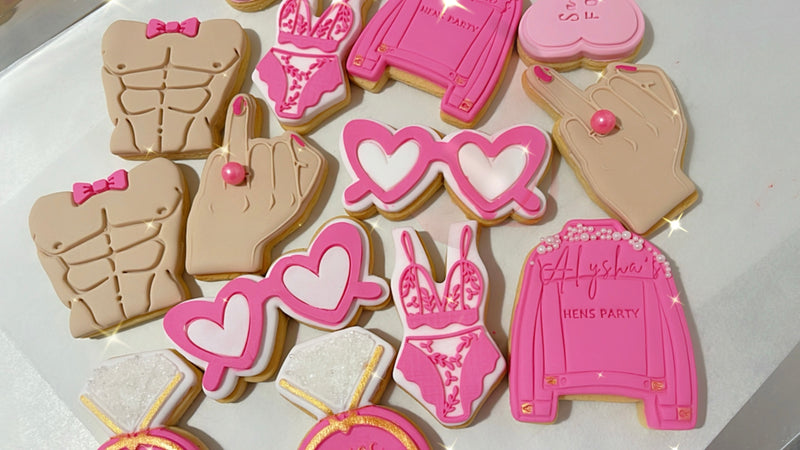 Pink Barbie Hens Party Cookies