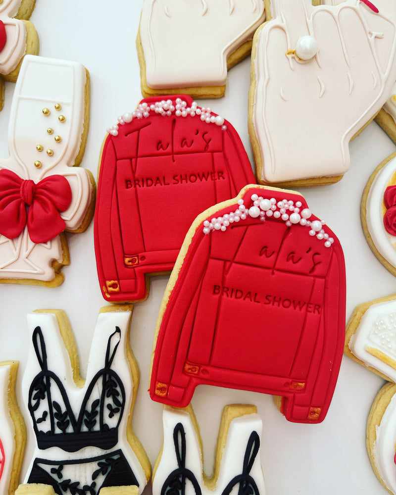 Personalised Red Bridal Shower Cookies