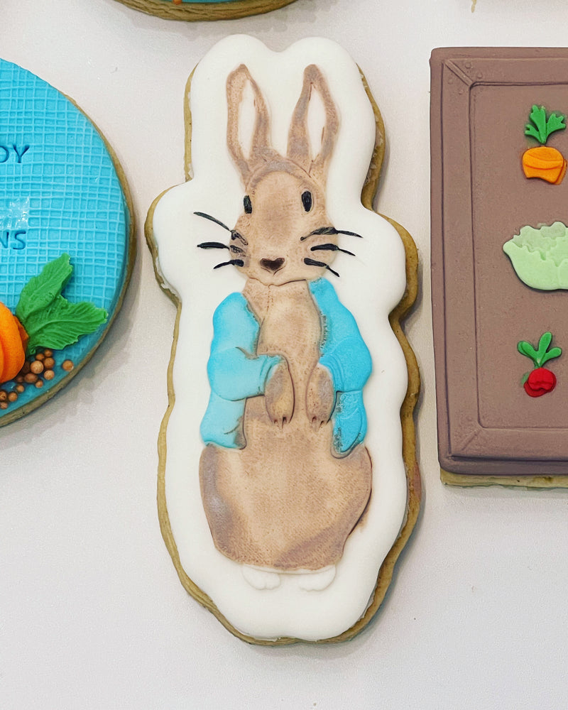 Digestive Rabbit Cookie Peter Rabbit Cookies Personalised - Sophia's Cookie Creations