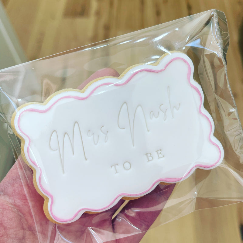 Wavy Place Card Cookies