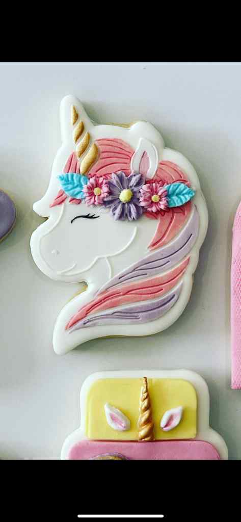 White Unicorn Cookie