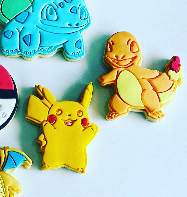 Charmander Cookie and Pikachu Cookie