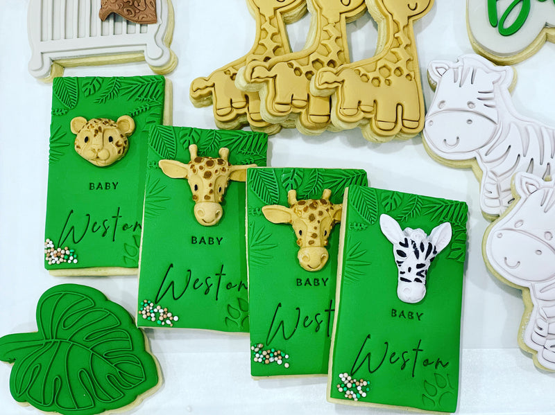 Green Personalised Baby Shower Cookies