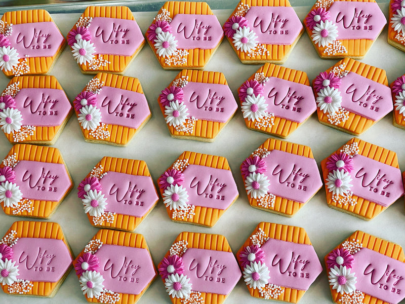 Hexagon Wifey to be Hens Cookies