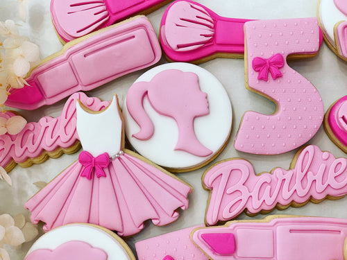 Kids Pink Barbie Cookies