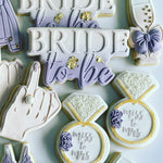 Lilac Personalised Engagement Ring Cookie 