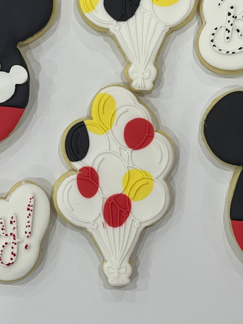 Mickey Mouse Red and Black Balloon Cookies