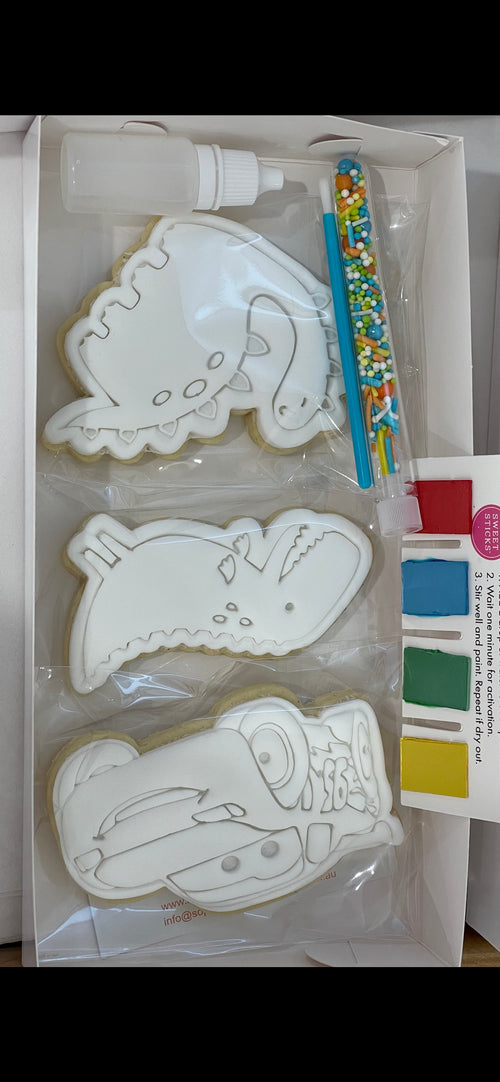 Paint Your Own Cookies with Dinosaurs and Cars pack