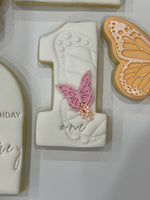 Personalised 1st Birthday Cookies with Butterflies
