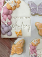 Personalised Arch Fondant Cookies with Balloons