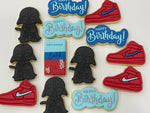 Personalised Darth Vadar Cookies with Red Nike Shoe Cookies