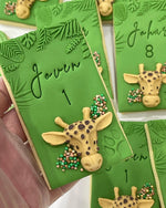Personalised Green Giraffe Cookie