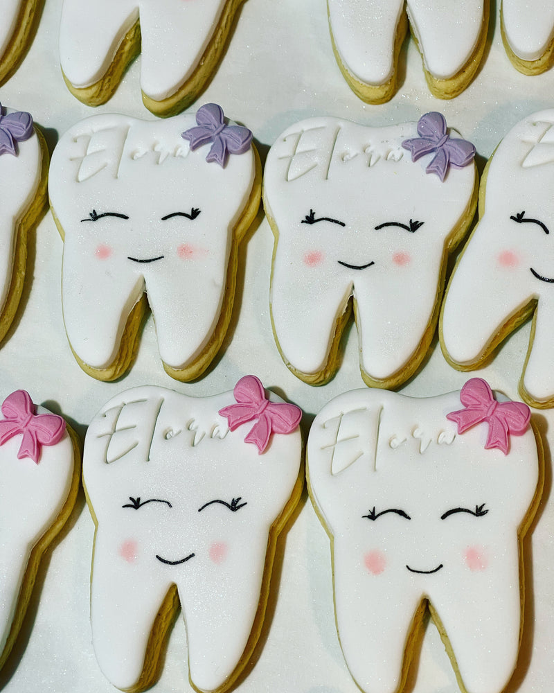 Personalised First Tooth Cookies - Sophia's Cookie Creations