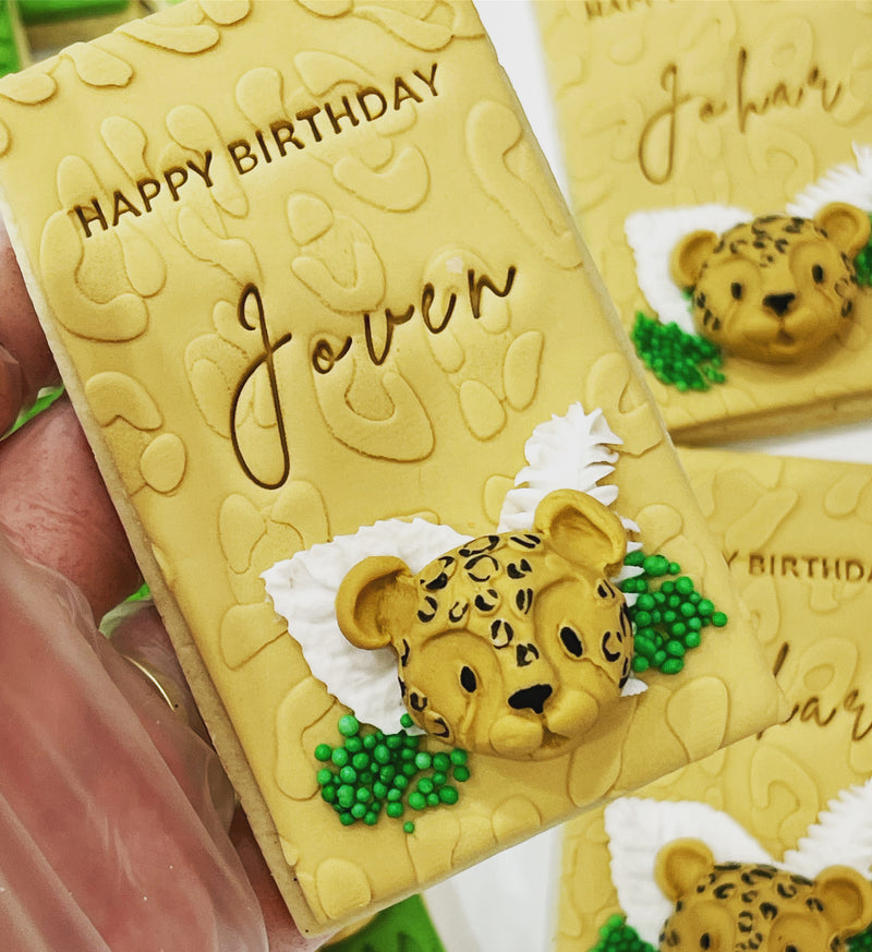 Personalised Yellow Lion Cookie