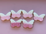Pink and White Butterfly Cookies