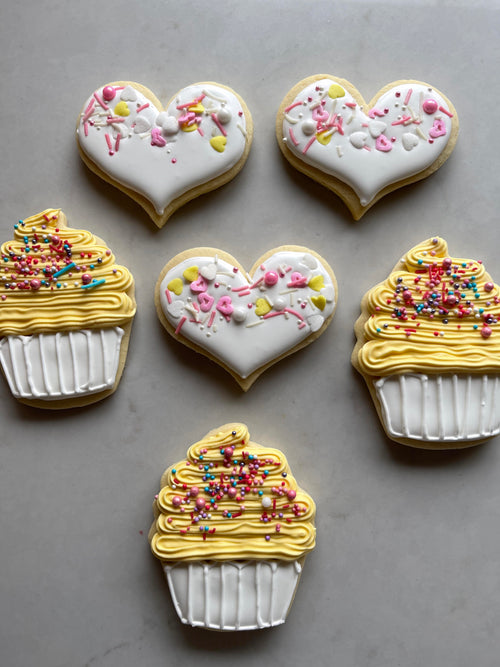 Heart Shaped Cookies with Royal Icing