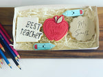 Teacher Appreciation Cookies Pack 2 including Best Teacher Cookie and Red Apple Cookie