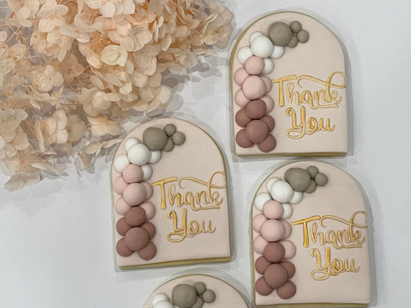 Thank You Balloon Arch Cookies