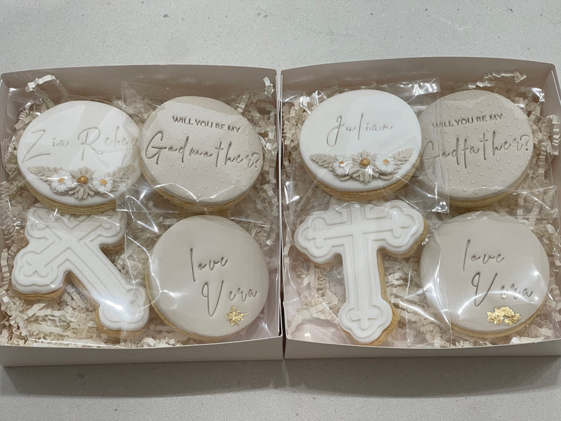 Luxury Godparent Proposal Pack - will you be My Godfather Cookies