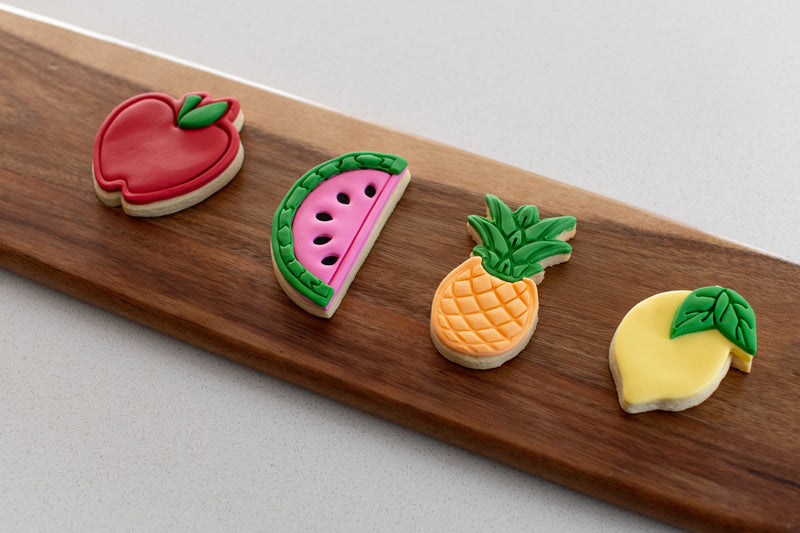 Fruit Cookie box with Red Strawberry, Watermelon, Pineapple and Lemon